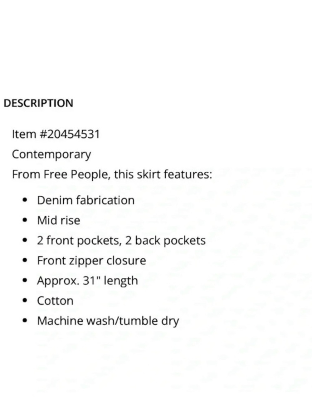 Free People Denim Maxi Skirt Size 12 NWT Come As You Are Mid Rise Blue - Picture 6 of 15